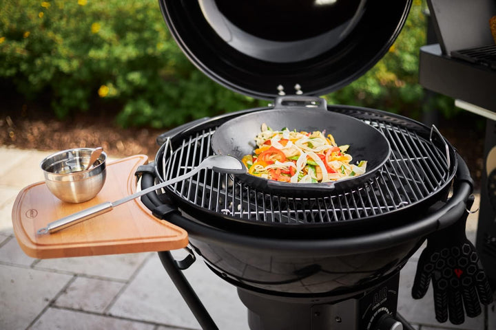 RÖSLE VARIO Wok, Hochwertiger Wok aus emailliertem Gusseisen zum scharfen Anbraten, asiatische Küche