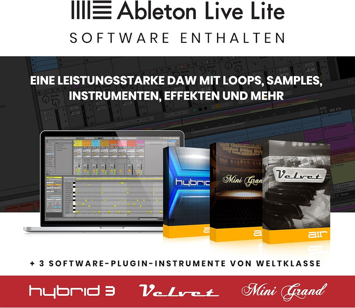 Akai Professional APC Mini MK2 - USB MIDI Pad Controller für Clip Launching mit Ableton Live Lite, 6