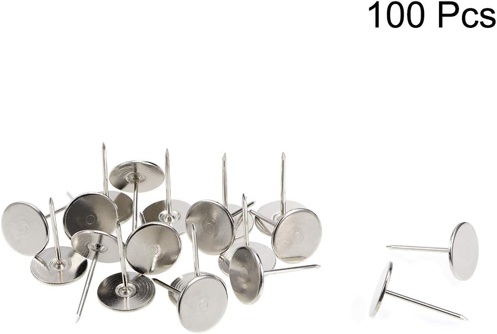 sourcing map 100 Stück Polsternägel, flacher Kopf 19mmx30mm Möbelnägel，Reissnägel für Möbel, Sofa Ko