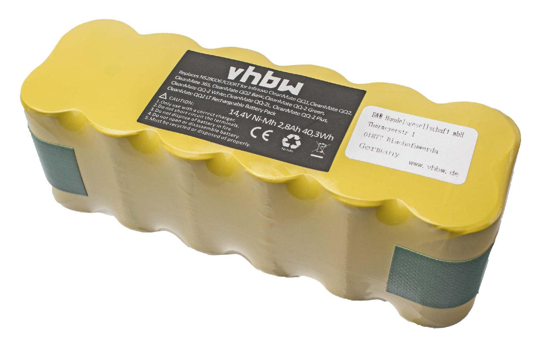 vhbw Akku kompatibel mit Agait E-Clean EC01 Staubsauger (2800 mAh, 14,4 V, NiMH)