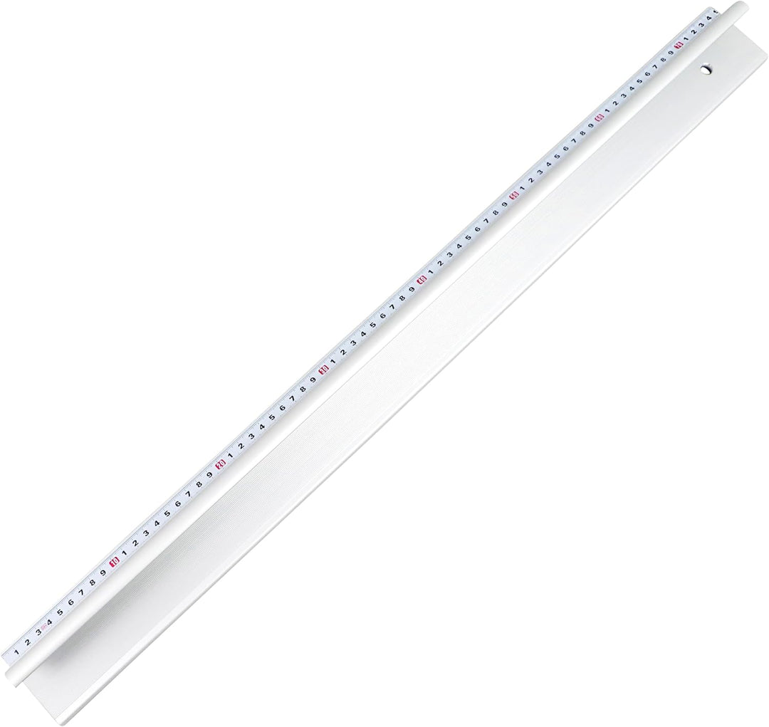 SPRINTIS Schneidelineal aus Aluminium, Lineal mit Stahlkante, Fingerschutz und rutschfestem Boden (7
