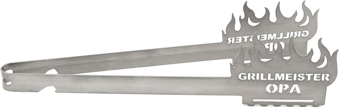 Grillzange Motiv Grillmeister Opa, spülmaschinengeeignet, Geschenkidee, Männergeschenk, Geschenk für