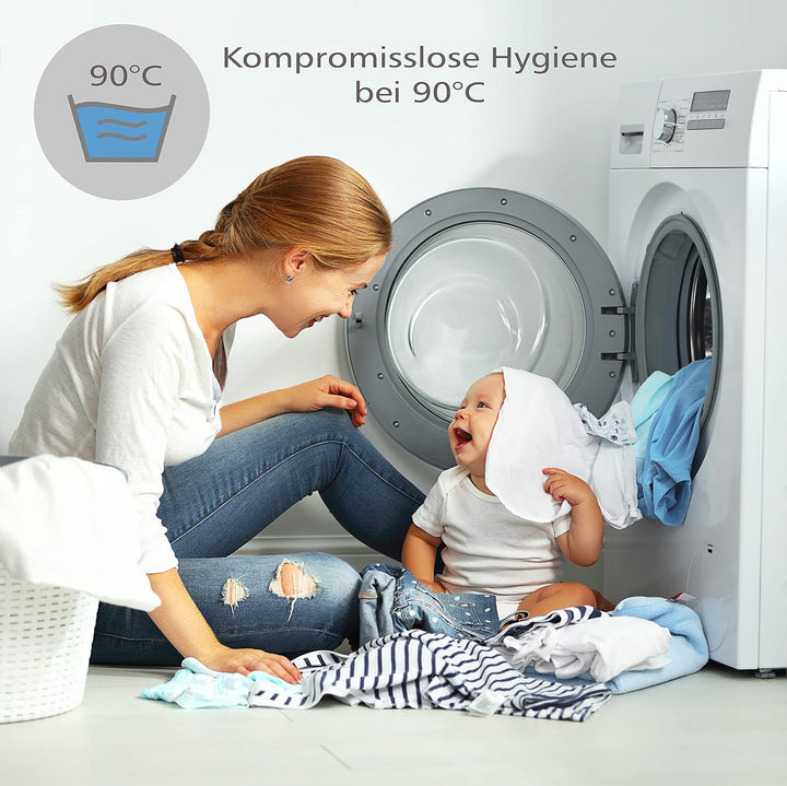 Wasserdichtes Spannbettlaken Silbergrau 81x42 cm kompatibel mit Babybay Beistellbett Original - Span