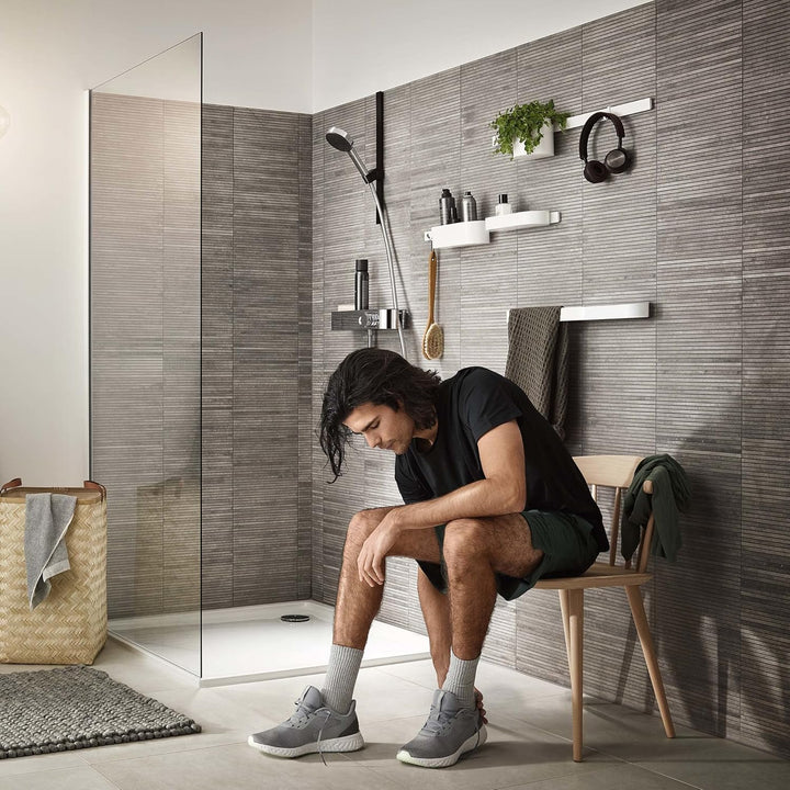 hansgrohe WallStoris - Wandstange 50cm, Badezimmeraufbewahrung, Befestigungsleiste für Aufbewahrungs