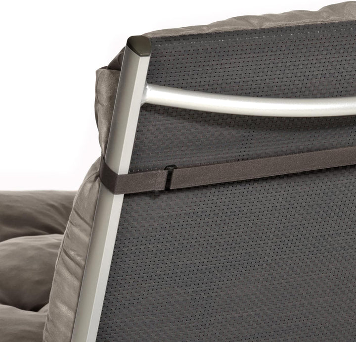 Beautissu 4er Set Niedriglehner Auflagen Set Stuhlauflage für Gartenstühle | 100x50x8cm Taupe Sitzki