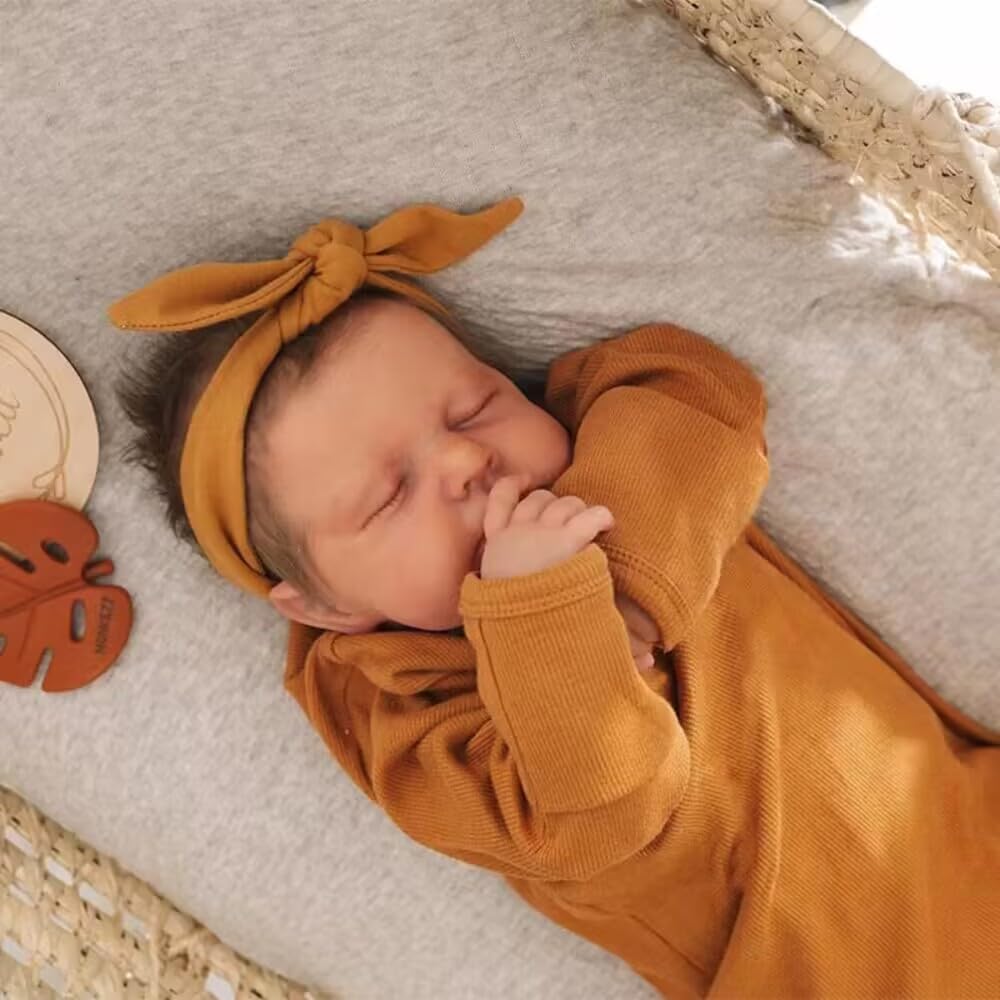 Zero pam Reborn Baby Puppen Mädchen 20 Zoll 50 cm Vollsilikonpuppen Realistische Reborn-Baby-Puppe A