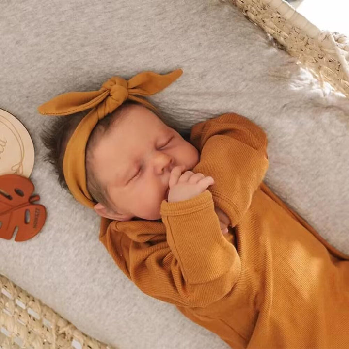 Zero pam Reborn Baby Puppen Mädchen 20 Zoll 50 cm Vollsilikonpuppen Realistische Reborn-Baby-Puppe A
