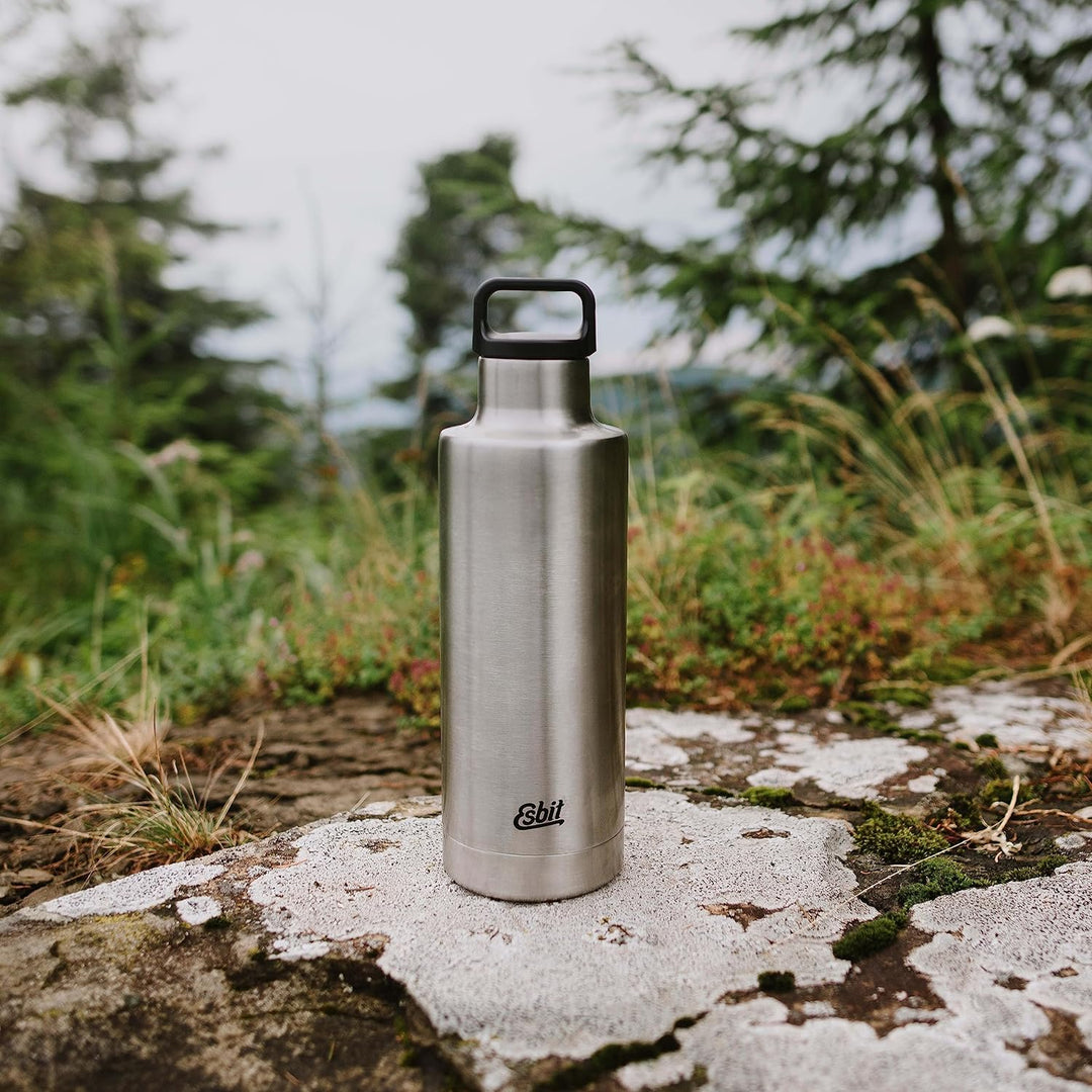 Esbit Isolierflasche Sculptor - Edelstahl Trinkflasche 750 ml - für warme und kalte Getränke 750ml O