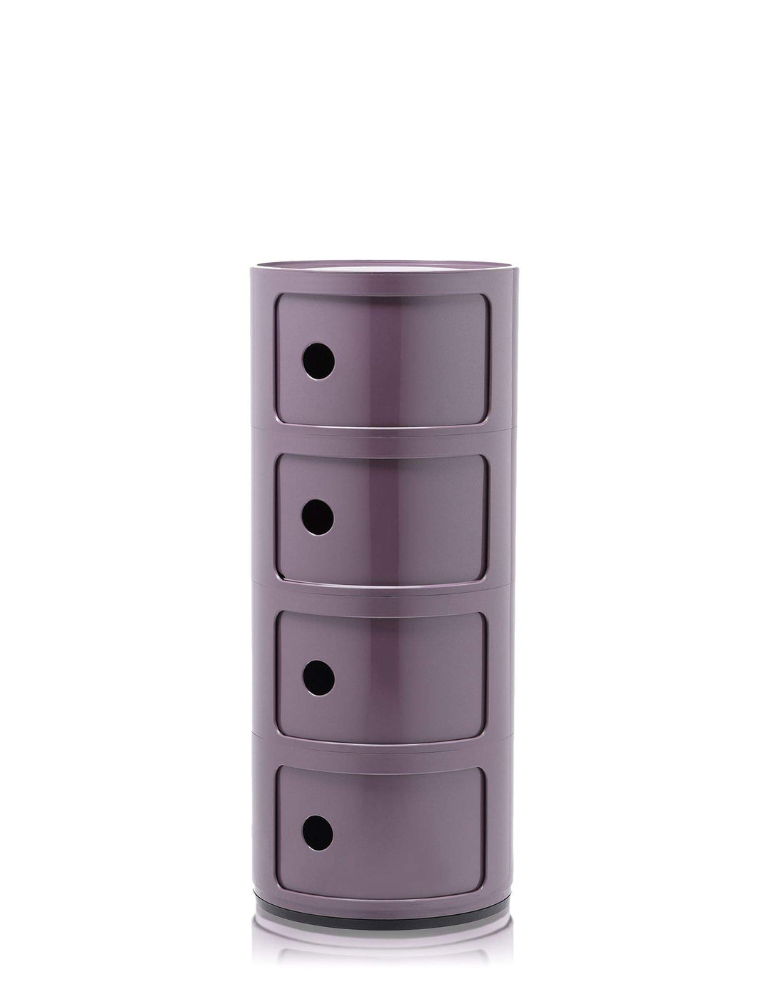 Kartell Componibili, 4 Elements, Violet, Runde Basis 4-fächer Violett, 4-fächer Violett