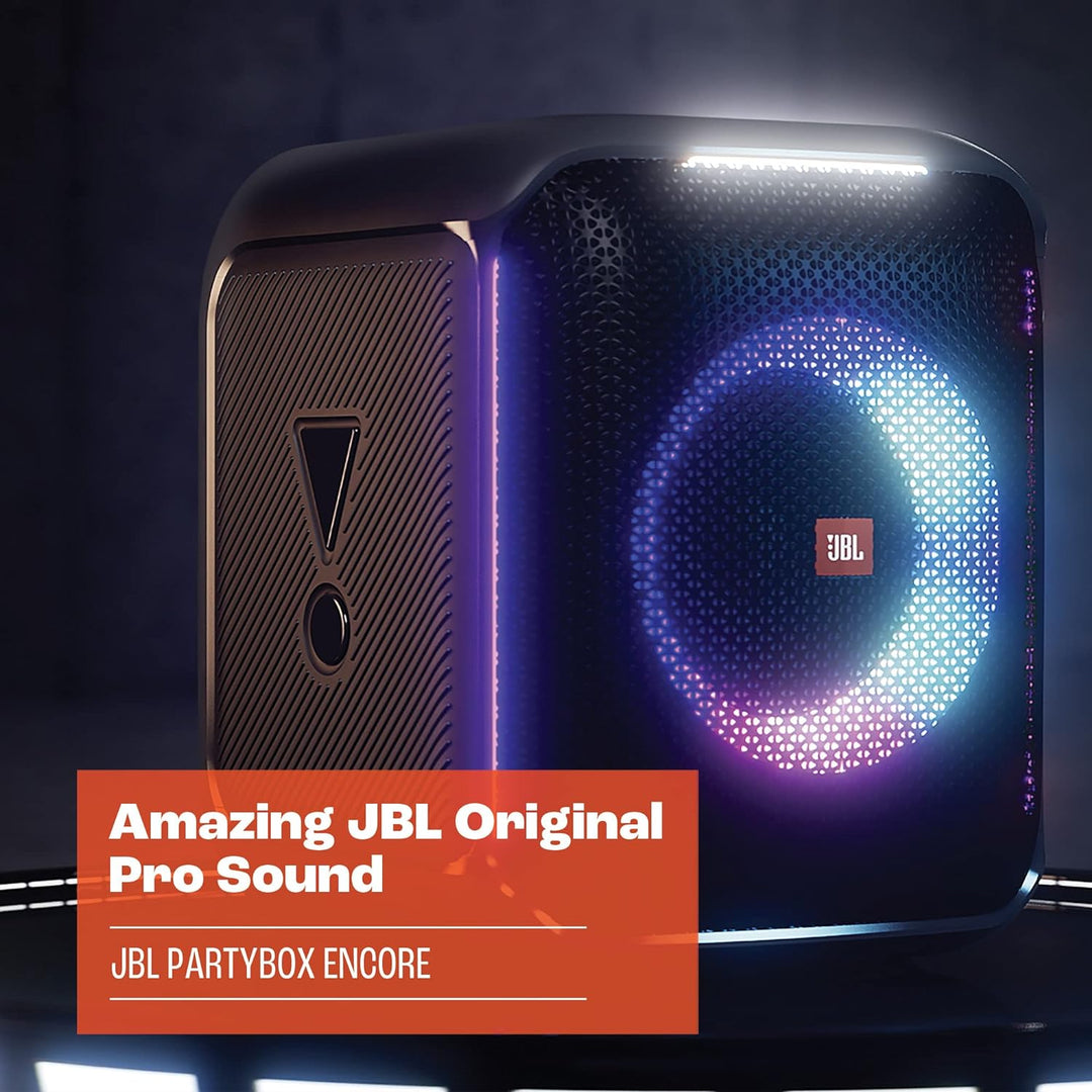 JBL PartyBox Encore Essential Tragbarer Innen- und Aussen-Partylautsprecher mit integrierten Lichter