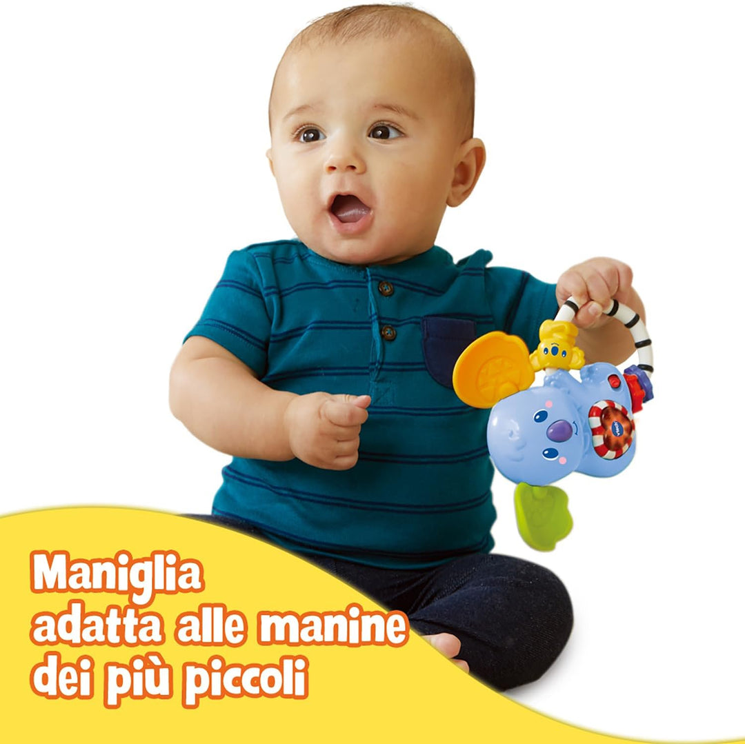 VTech Kimi Interaktive Rassel, Baby-Rassel mit Bewegungssensor, beleuchtete Taste in Herzform, Babys