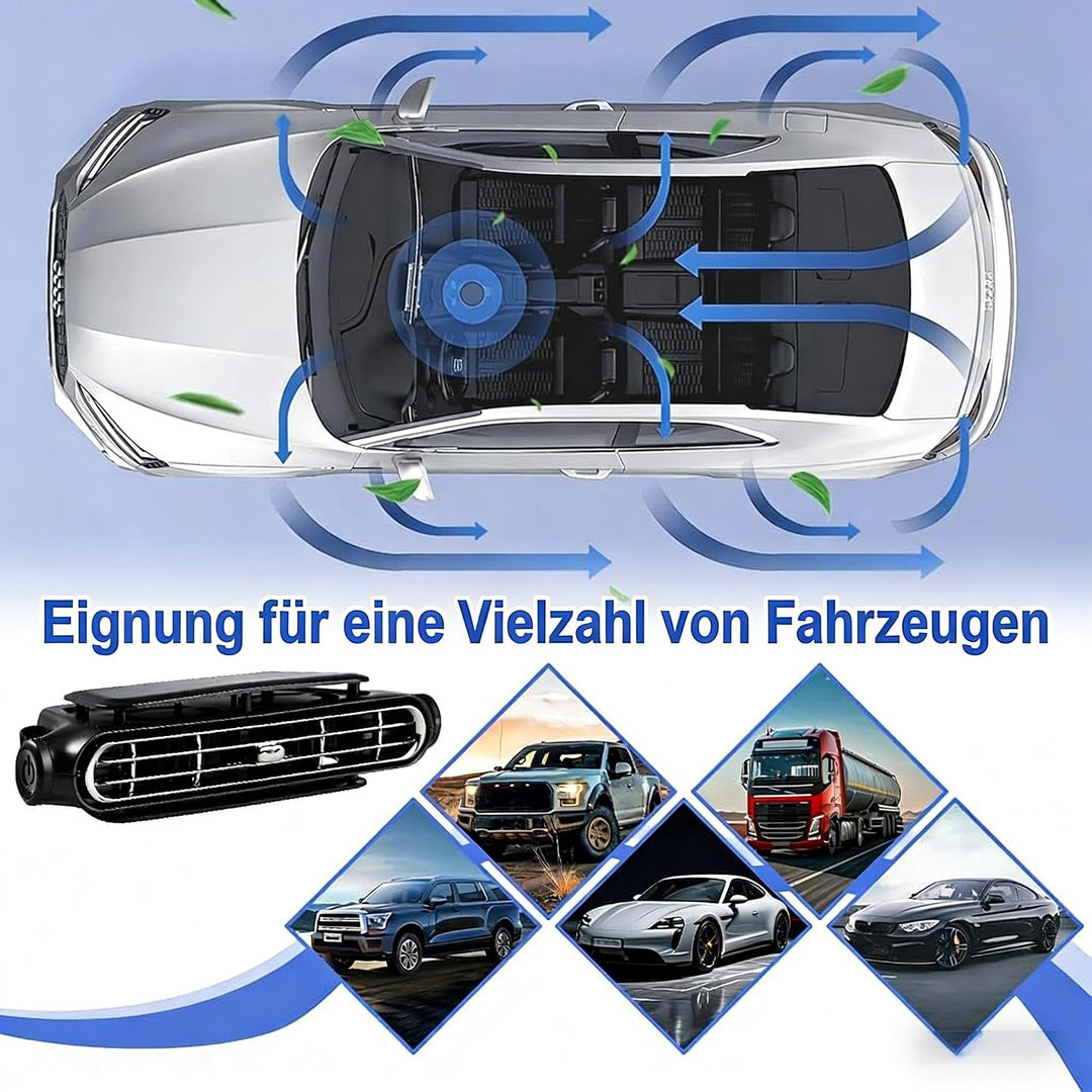 HoldOneLight Tragbarer Hand-Turbo-Ventilator mit Eiskühlung, 5-Gang, wiederaufladbar, faltbar, 3-in-