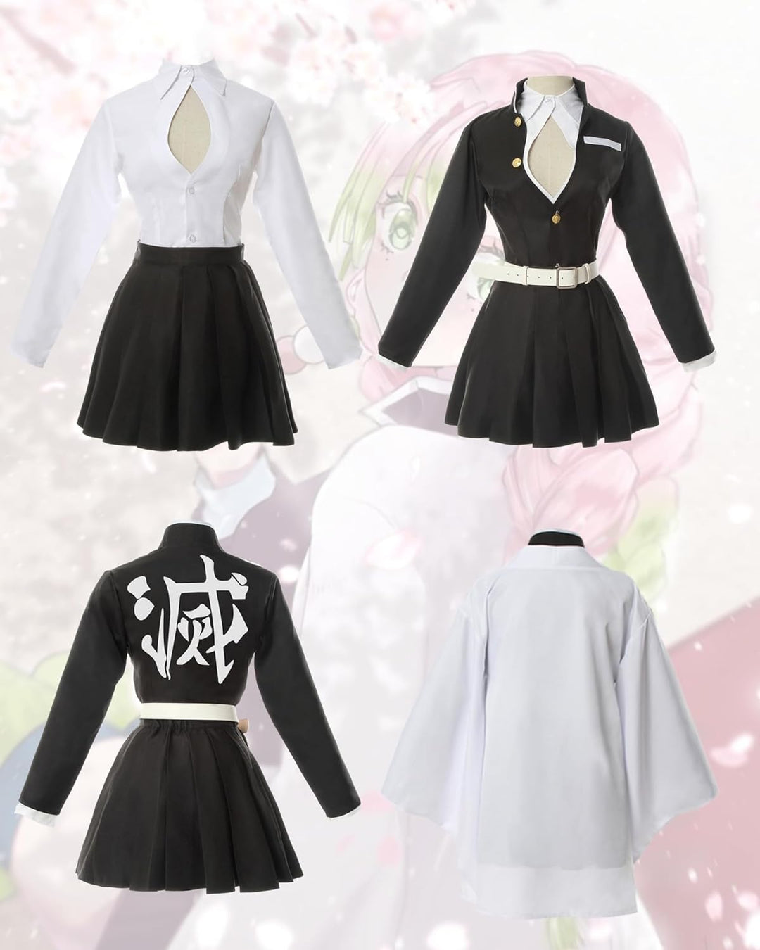 FCCAM Agatsuma Zenitsu Cosplay Kimono Vollständiger Satz Anime Zenitsu Cosplay Kostüm Erwachsene Wei