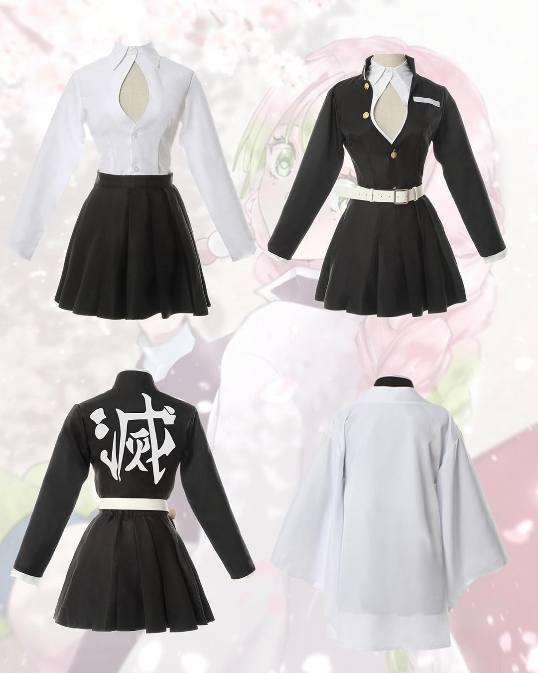 FCCAM Agatsuma Zenitsu Cosplay Kimono Vollständiger Satz Anime Zenitsu Cosplay Kostüm Erwachsene Wei