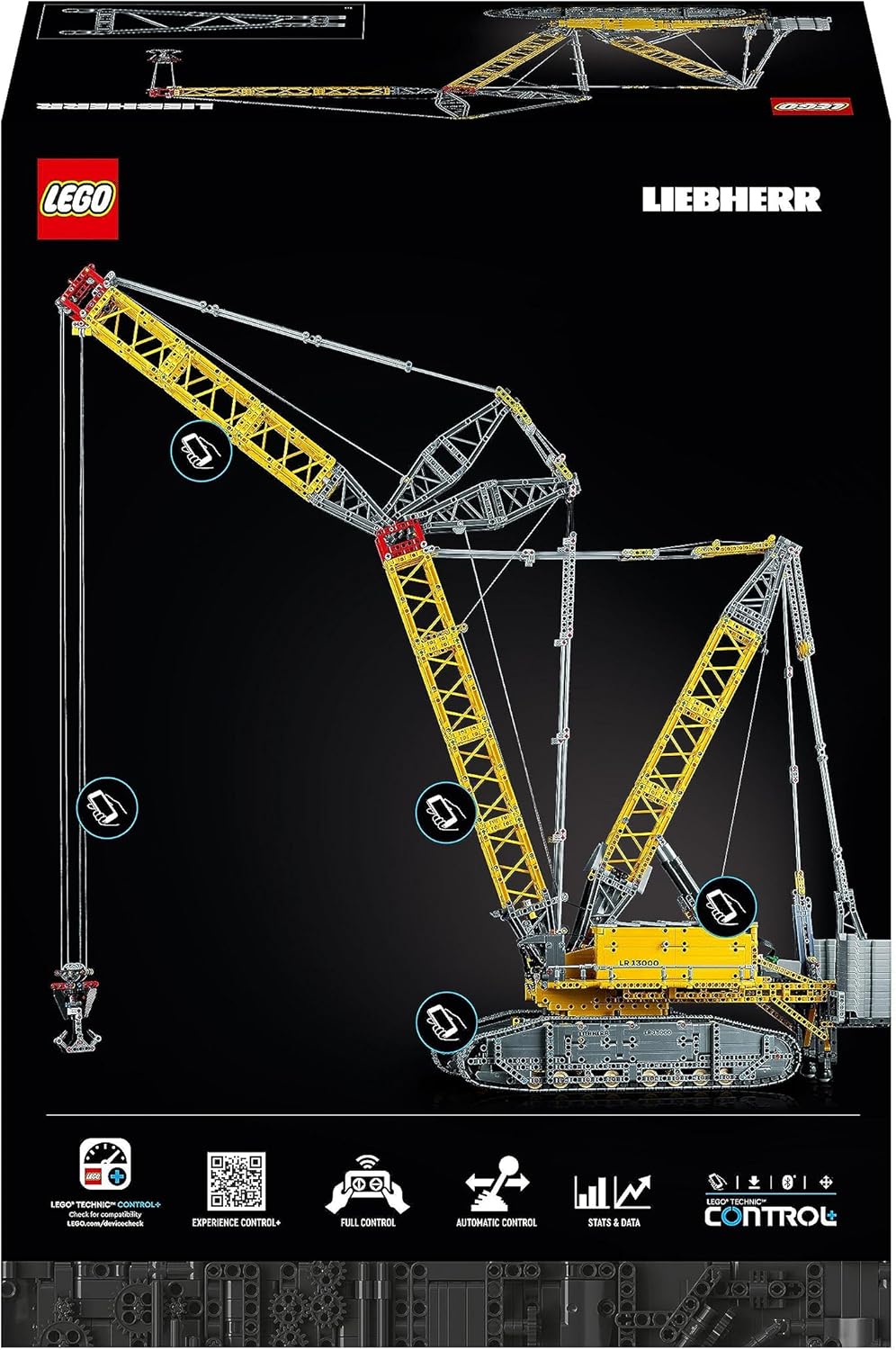 LEGO Technic Liebherr LR 13000 Raupenkran Set, Baue das ultimative ferngesteuerte Baufahrzeug-Modell