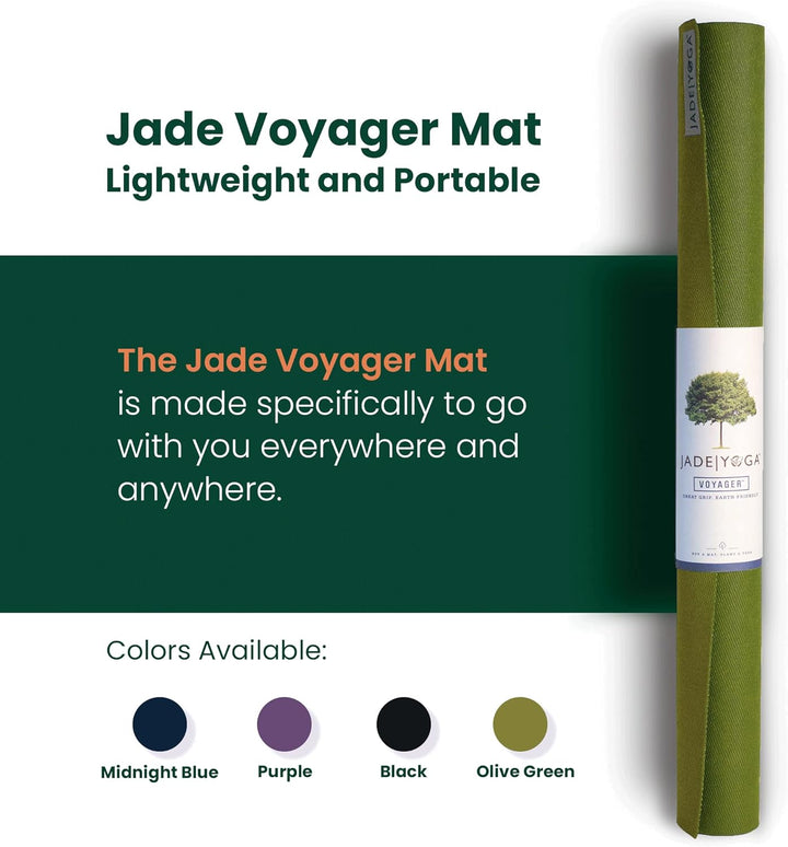 Jade Yoga Voyager Yogamatte, 1,6 mm olivgrün, olivgrün