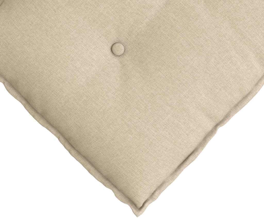 vidaXL Rückenkissen Creme 160 x 19 x 50 cm Stoff, Wohnzimmer, rechteckig, modern, abnehmbare Bezüge,