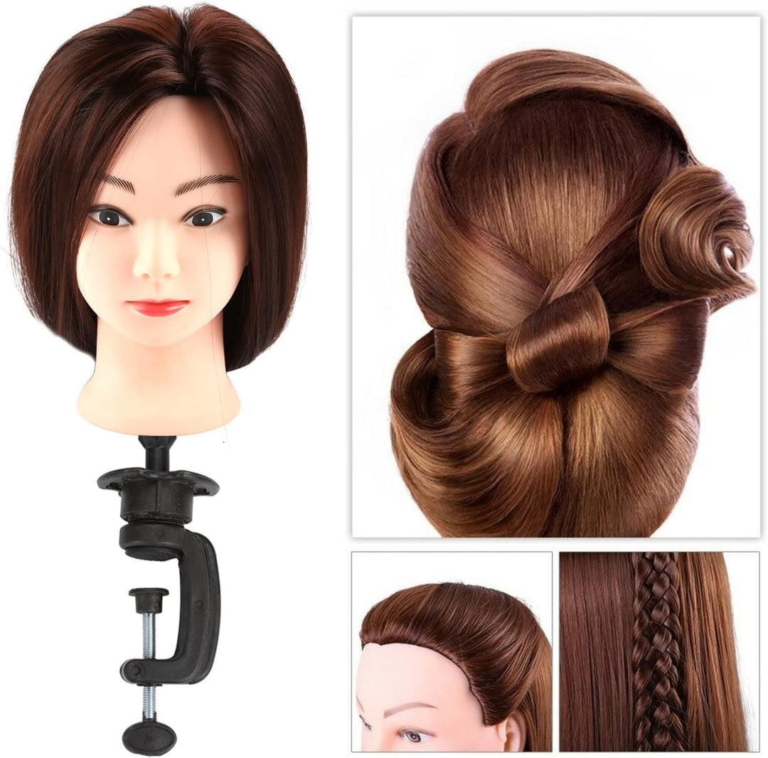 Frisierkopf Trainingsköpfe Übungskopf Friseur 24" Synthetik Haar Trainingskopf Frisurenkopf Puppenko