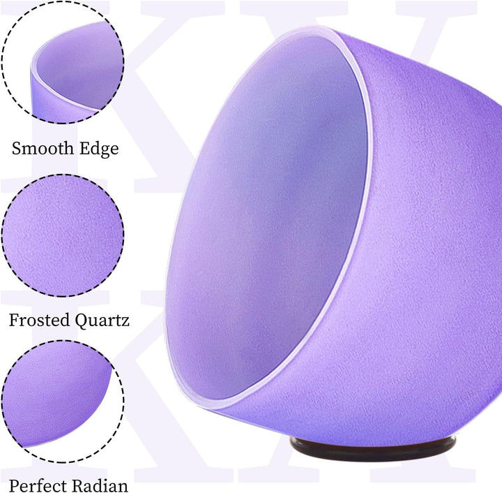 KVKA Kristall-Klangschalen Set, 7-12 inch 432Hz Light Colored Chakra Sound Healing Klangschalen für