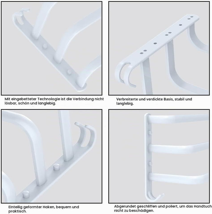HONPHIER Handtuchhalter Bad 3 Tier Handtuchstange Badezimmer Aluminium Wand-handtuchhalter Handtuchh