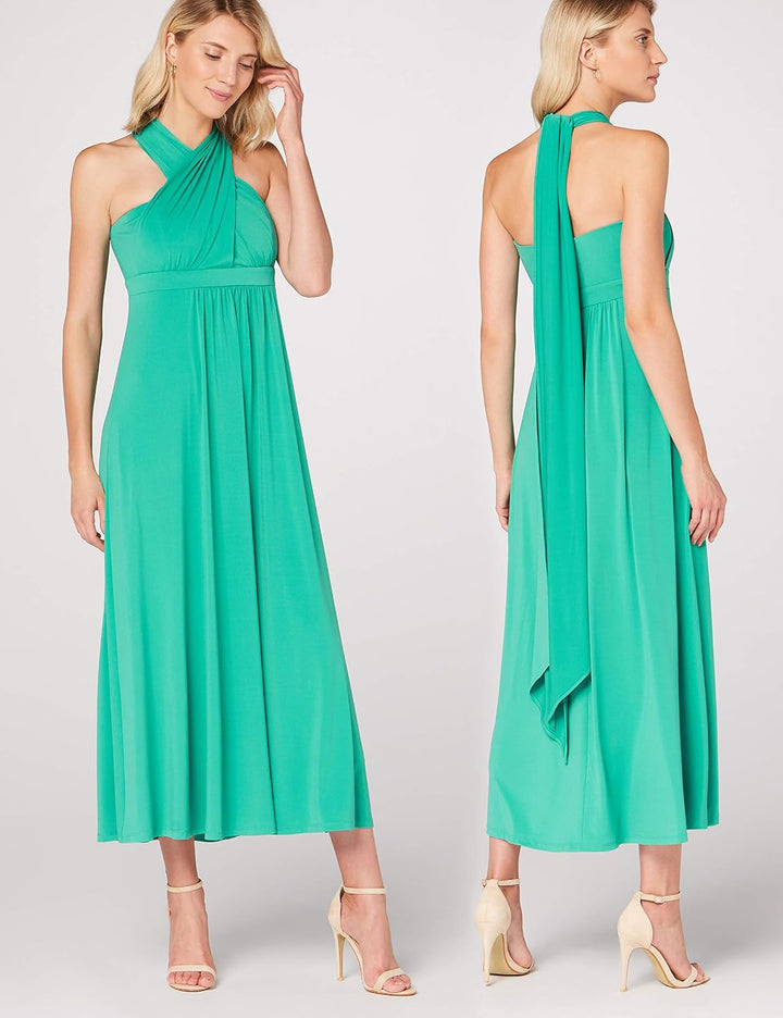 Truth &amp; Fable Damen Maxi A-Linien-Kleid 42 Grün (Alambragrün)., 42 Grün (Alambragrün).