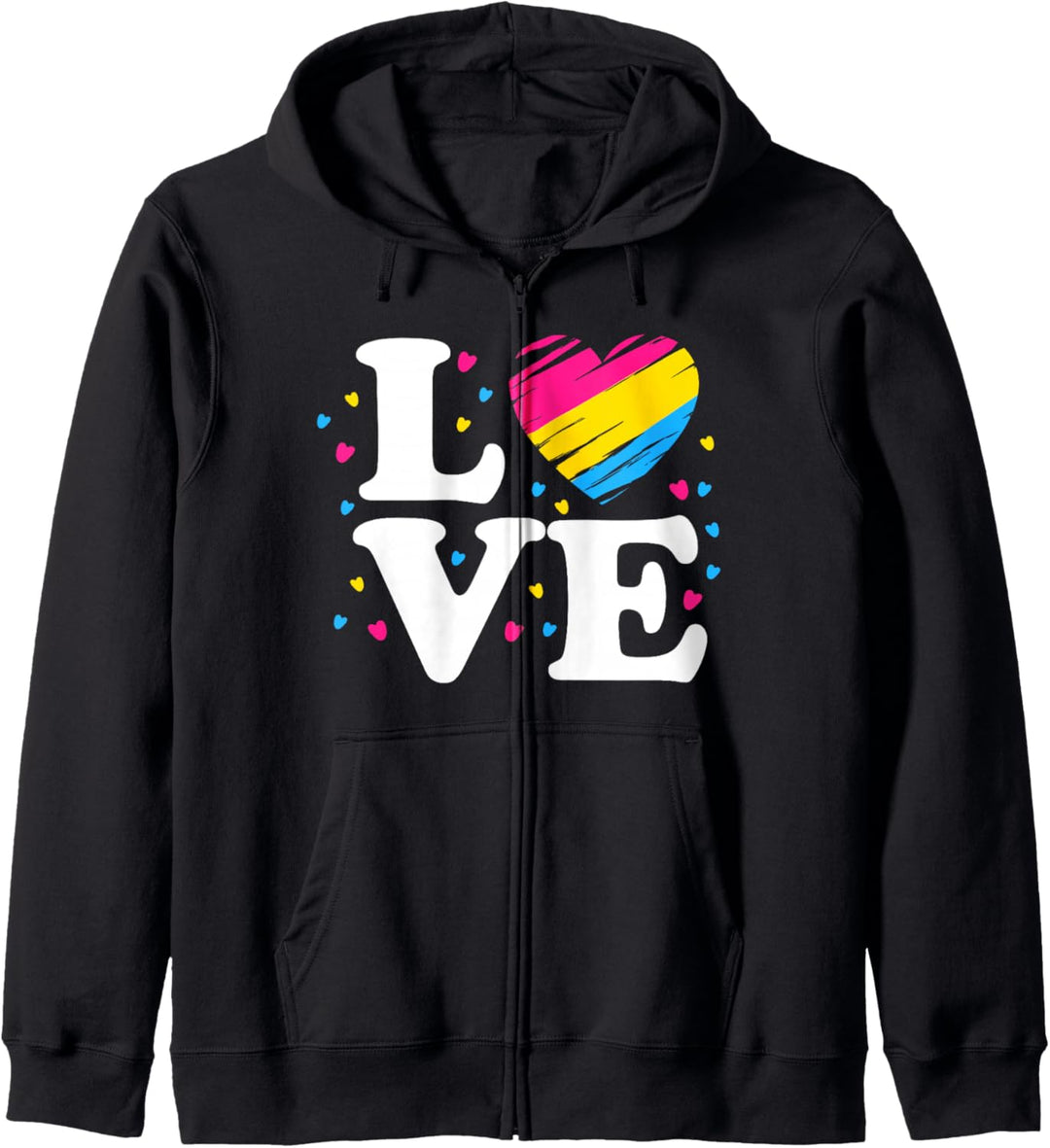 Genderfluid Pan Flagge Liebe LGBTQ Queer Geschenk Pansexuell Kapuzenjacke