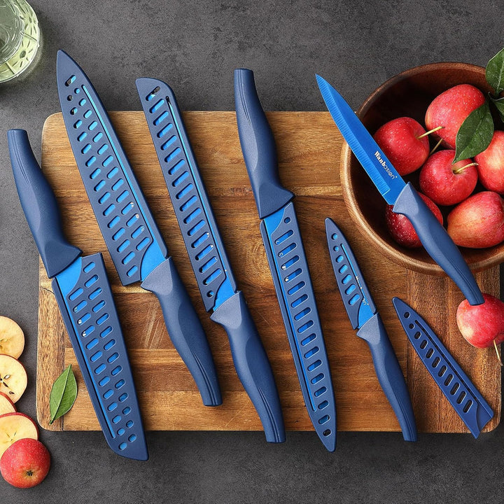 Wanbasion Küchenmesser Set Scharf, Küchenmesser Set Spülmaschinenfest, Messerset Küche Stahl Edelsta