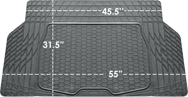 FH Group Automobil-Fussmatten – robustes Gummi, Allwetterschutz, universelle Passform, vollständiges