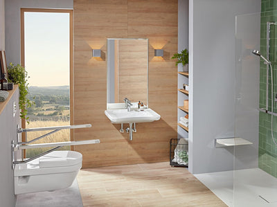 Villeroy & Boch ViCare WC-Sitz barrierefrei, Toilettendeckel mit Absenkautomatik, abnehmbarer Toilet