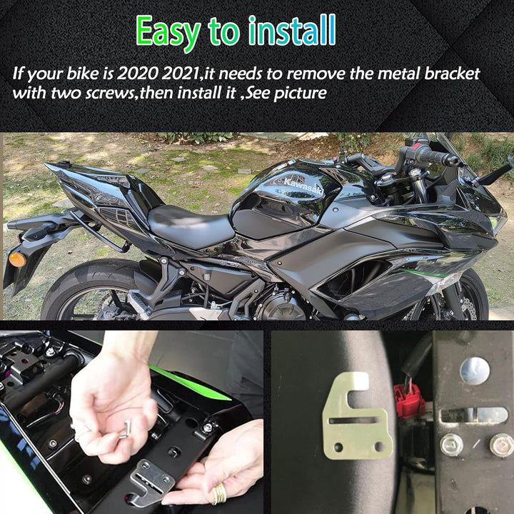 Replacement for Ninja650 Z650 Sitz Abdeckung Hinten Sozius Harte Solo Sitz Gugel Buckel für Ninja 65