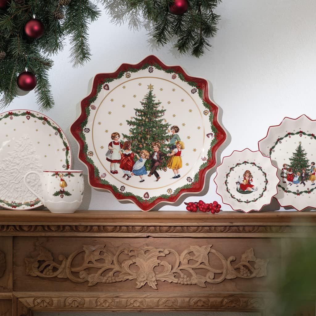 Villeroy & Boch 14-8332-2281 Gebäckteller, Porzellan Gebäckteller Kinder Klein Rot, Gebäckteller Kin