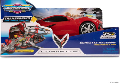 Micro Machines Corvette Raceway Spielset – Verwandelt sich in Autorennbahn – Enthält 1x Spielset & 1