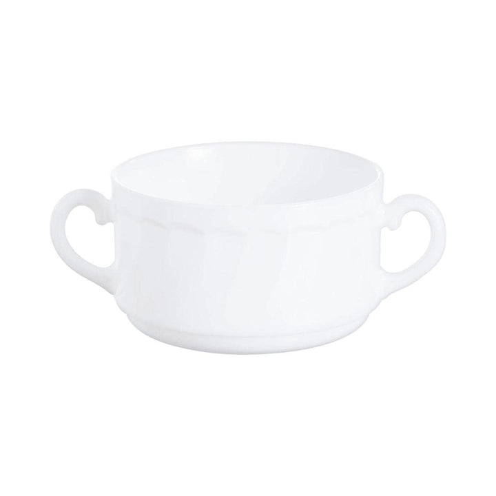 Arcoroc Suppentasse Trianon Uni Suppenobertasse 320ml, weiss, gehärtetes Opalglas