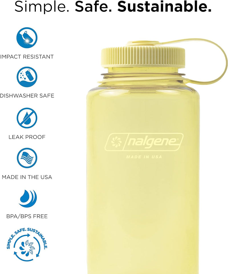 Nalgene Monochrome Wasserflasche, BPA-frei, recycelt, für Rucksackreisen, Wandern, Fitnessstudio, br