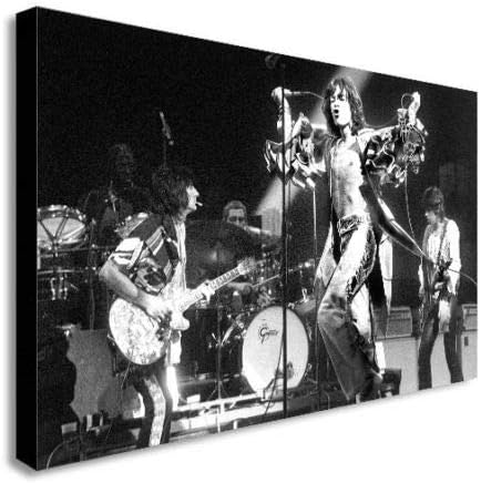 Kunstdruck auf Leinwand, gerahmt, Motiv The Rolling Stones, verschiedene Grössen (A0, 119,4 x 83,8 c