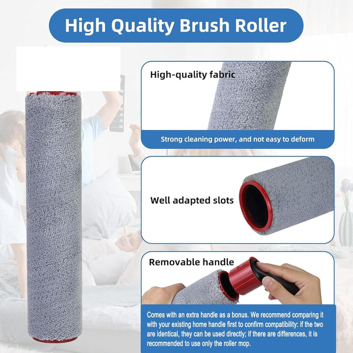 Zubehör für Dreame H12 Pro FlexReach/H15 Pro Nass- und Trockensauger Ersatzteile, 2 Bürstenrolle + 1