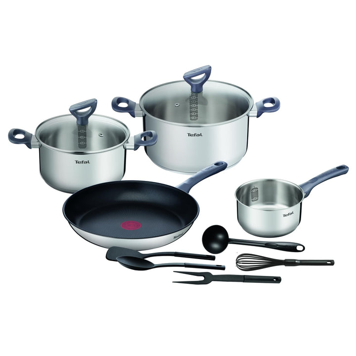 Tefal Daily Cook Kochgeschirr-Set – 11-teilig Juego 1 sartén y 3 ollas + acc, Juego 1 sart&amp;
