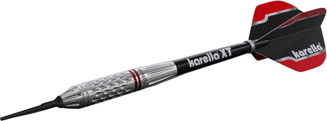 Karella Commander Steeldart und Softdart Silver, 90% Tungsten, 19, 21g, 23g, für klassisches Dartboa