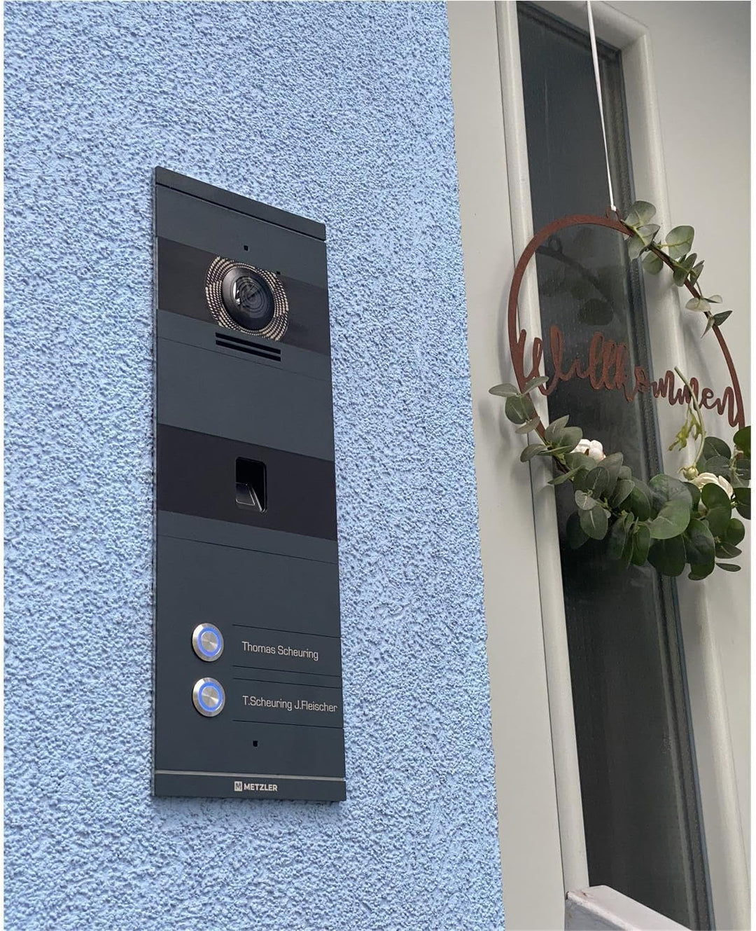 Metzler VDM10 2.0 Video Sprechanlage mit türöffner und Fingerprint - Anschluss LAN POE - Türsprechan