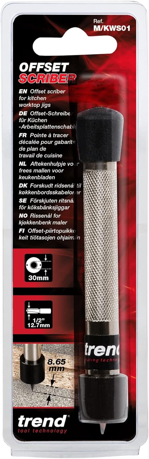 Trend Kitchen Worktop Jig Offset Scriber, zum schnellen Positionieren von Arbeitsplattenschablonen,
