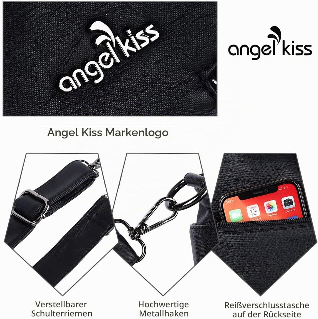 Angel Kiss Damen Handtasche Gurt Tote-Hobo-Crossbody 1-1#schwarz, 1-1#schwarz