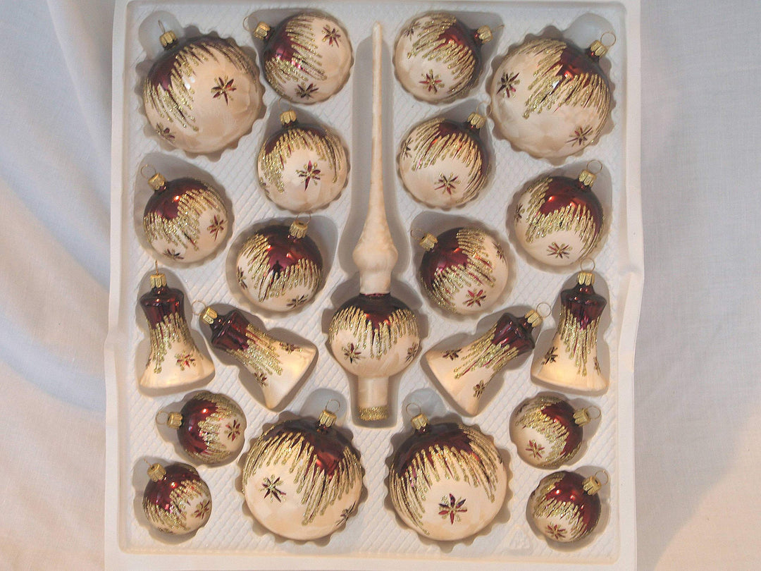Jingle Bells Lauscha Christbaumkugel Set 21 teilig Romantik