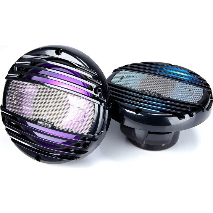 Hertz HMX 6.5-LD-TC | 16cm Hochleistungs Marine Koaxial Lautsprecher schwarz | RGB-LED