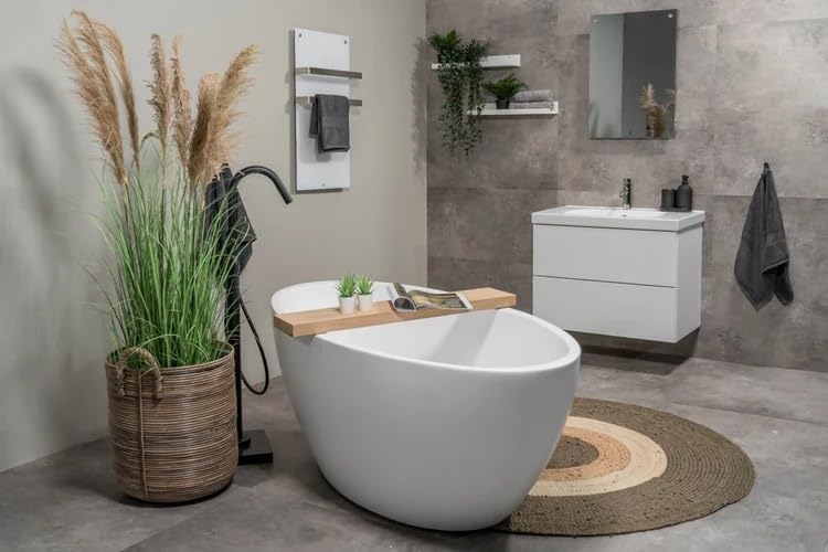 Badezimmer Heizkörper Handtuchtrockner Handtuchwärmer Eurom Sani Comfort Wifi Elektro Glas
