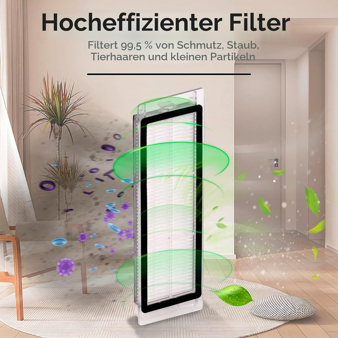 (12 Stück) HEPA-Filter kompatibel mit Roborock S6 Pure S6 E4 S4 Max S6 MaxV S5 S5 Max S4 E2 E3 E5 E2