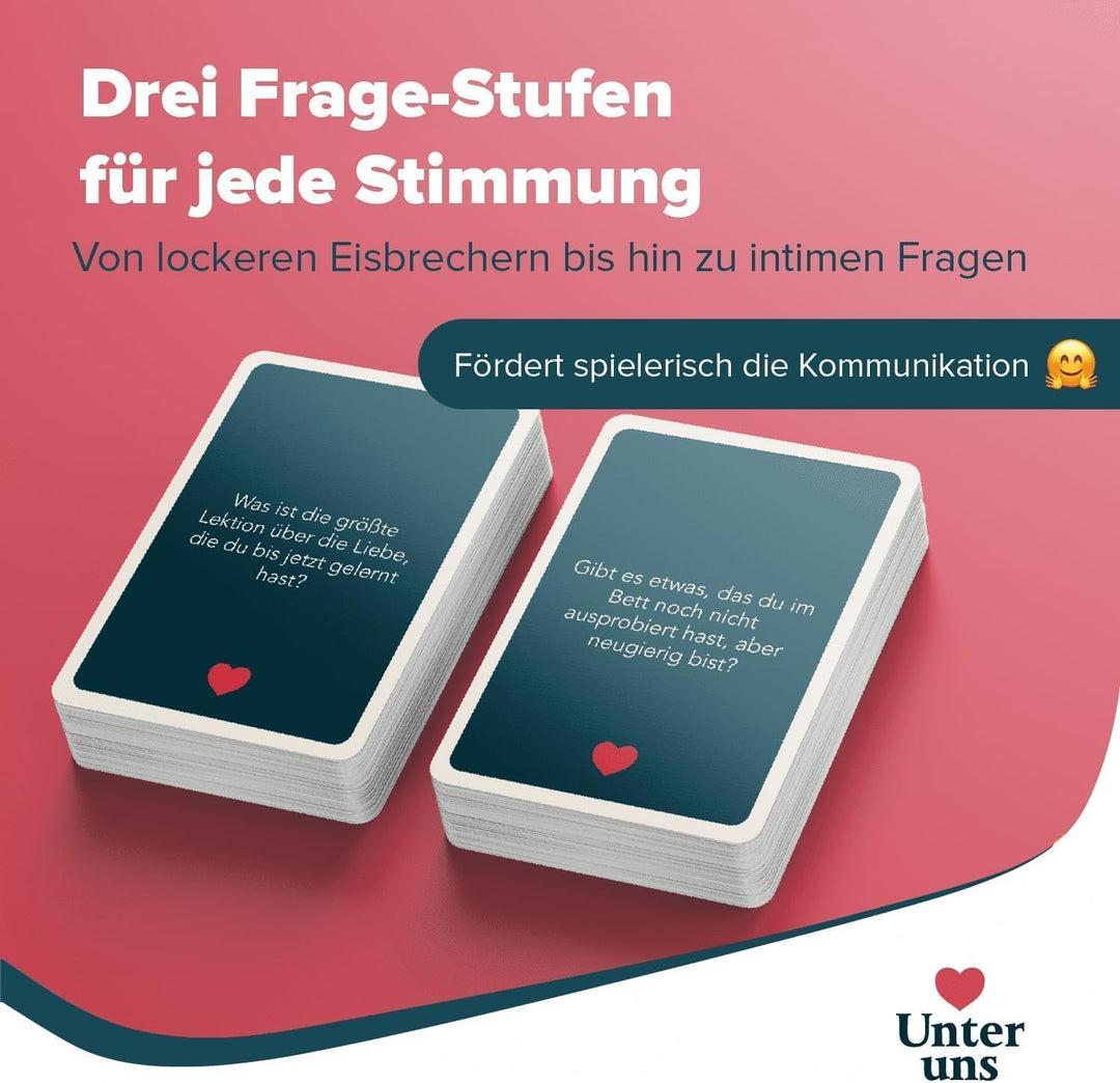 Unter Uns - Spiel für Paare zu zweit | Mit lustigen & tiefen Fragen für 2 Personen | Pärchen Geschen