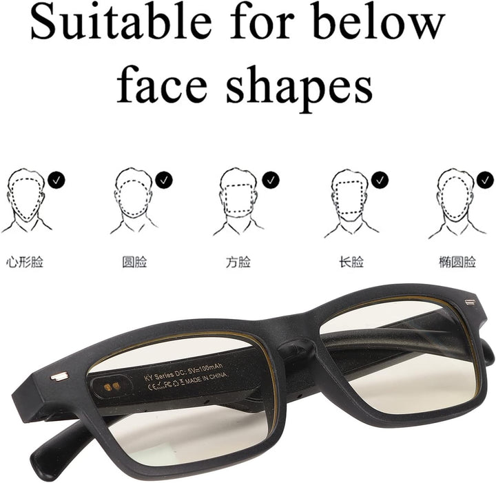 Bluetooth Smart Audio Sonnenbrille, Smart Glasses, Wireless Bluetooth, Bone Conduction Sound für All