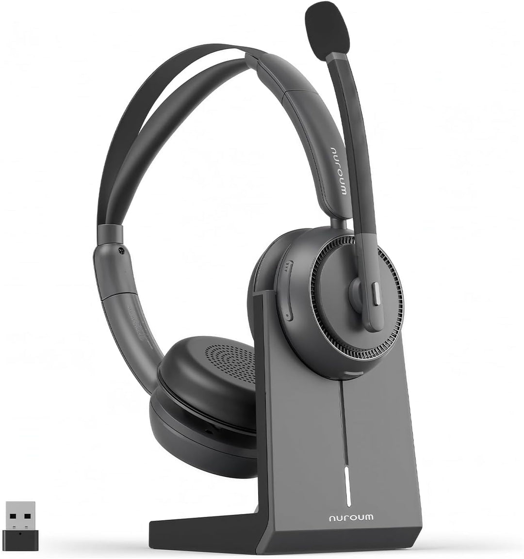 Nuroum HP31D(3rd Gen) Bluetooth Headset mit Mikrofon Wireless, AI Rauschunterdrückung für Anrufe/45H