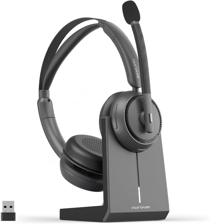 Nuroum HP31D(3rd Gen) Bluetooth Headset mit Mikrofon Wireless, AI Rauschunterdrückung für Anrufe/45H