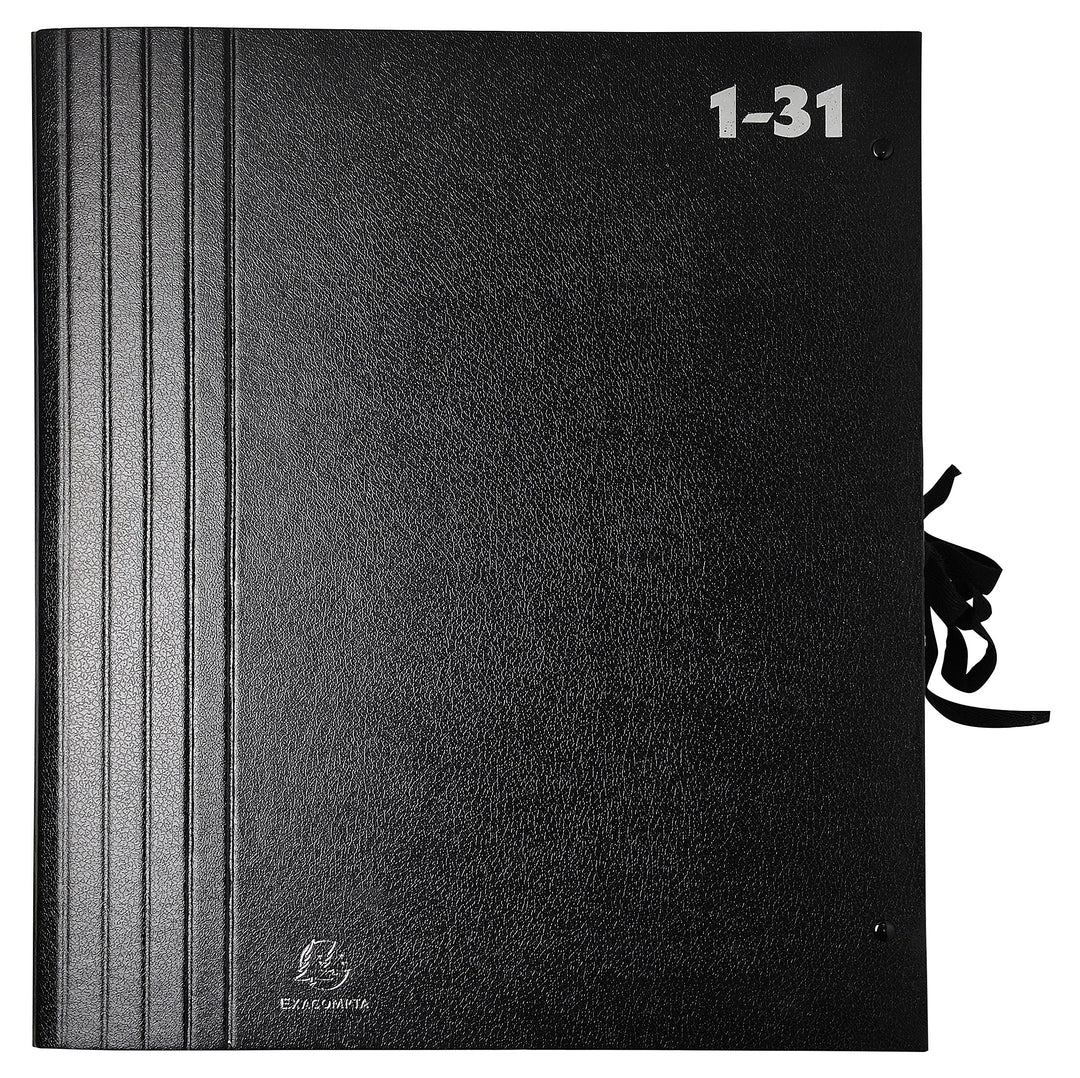 Exacompta 61650B Premium Fächermappe verschliessbar für DIN A4 31 Fächer 1-31 stabiler Einband vorge